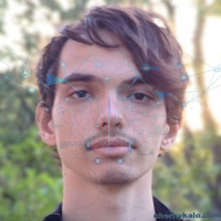 Facial recognition edited image of Denys Cherhykalo
